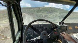 Oshkosh 1070 in cab view