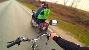 Первый дальняк 17км  электровелосипед Minako-v8 vs инвалидная коляска Meyra optimus 2,порвали цепь