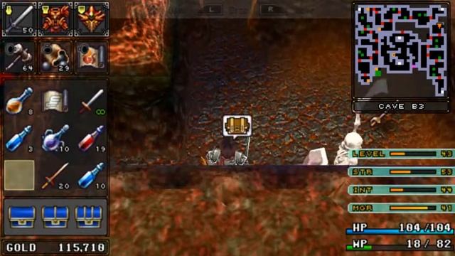Brandish: The Dark Revenant (PSP) Cave B3 Walkthrough смотреть онлайн