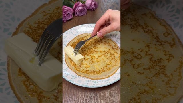 Эти блины никогда не прилипают #блины  #закуска #быстро