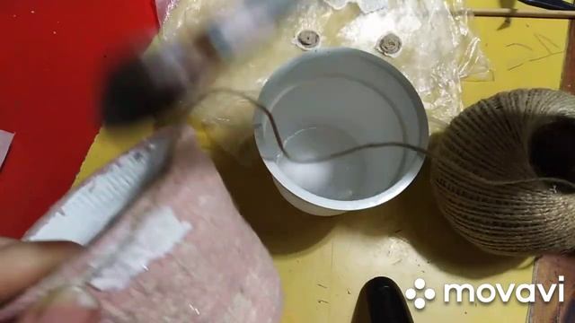 Цветочный горшок из ерунды. #кашпо, #декор