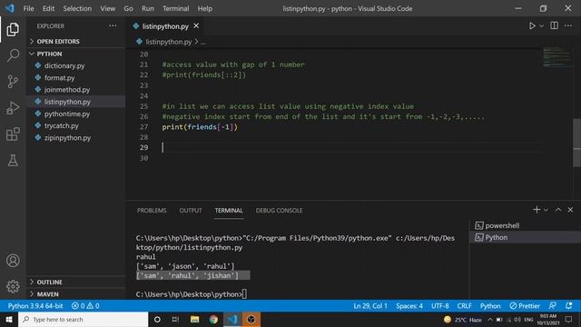 list methods in python in hindi part #1 | python tutorial for beginners in hindi смотреть онлайн