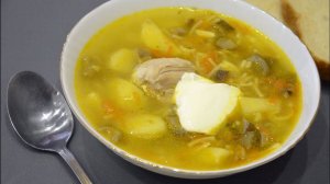Как приготовить грибной суп быстро и вкусно.