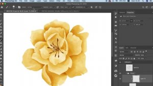 SPEED DRAWING - VINTAGE FLOWER WATERCOLOR EP. 1 - Photoshop Digital Painting