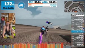 Running on EMPTY after 70km's of Zwift Racing! // Big Foot Hills