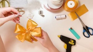 Бант на елку своими руками за 5 минут I DIY Christmas bow