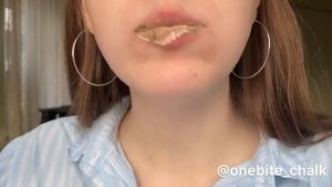 Мел Белая гора в пасте из глины // wet chalk // Глиняная паста // хруст мелом