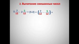 Сложение и вычитание смешанных чисел