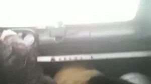 Аэроглиссер Циклон на льду. Вид из кабины. Двигатель BMW 200л.с.