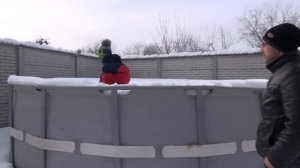 Каркасный бассейн Intex ЗИМОЙ Оставляю второй год