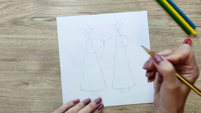 Познавательное рисование для детей с KIDS CLUB ARTY. Видеоурок. Рисуем ёлочки