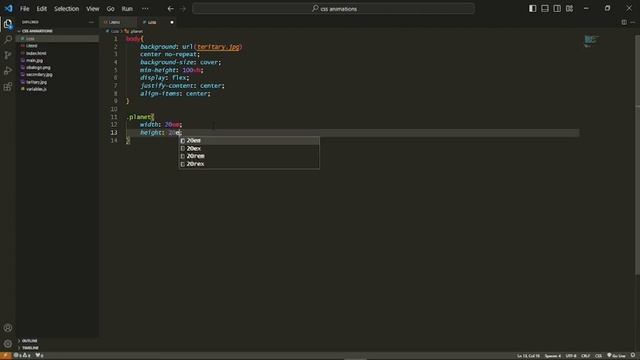Create Planet Animation Using HTML, CSS & JS | HTML, CSS Animation
