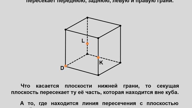 Стереометрия Ч 3 Сечения куба плоскостью