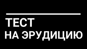 Тест на эрудицию: проверьте свои знания прямо сейчас!