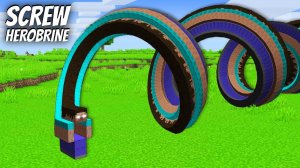 Я нашёл ДЛИННОГО ХЕРОБРИНА в Майнкрафте !  Что  внутри СПИРАЛЬНОГО ХЕРОБРИНА ?