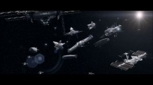 Момент из фильма Iron Sky со станцией Мир