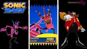 Sonic Dash - Silver, Tails, Blaze, Shadow vs ZAZZ BOSS FIGHT