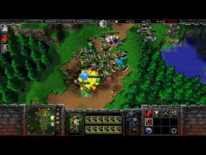 1 human vs 3 random insane computer AI in Warcraft III: Reforged