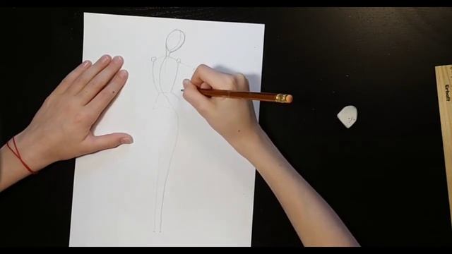 Рисунок девочки-модели