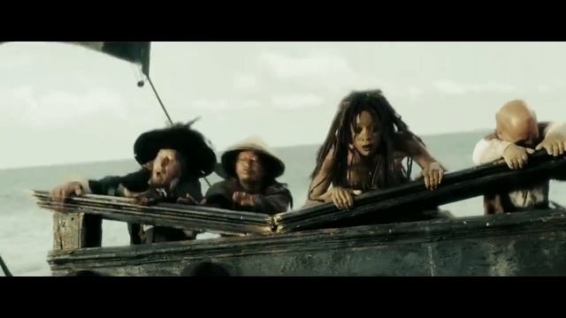 Пираты Карибского моря 3 Верх внизу Джек и команда раскачивают корабль смотреть онлайн