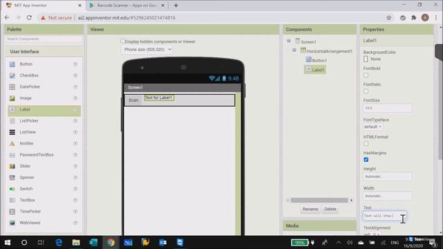 Create Your Own QR code scanner with MIT App Inventor