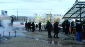 В Воронеже у Цирка прорвало трубу с горячей водой