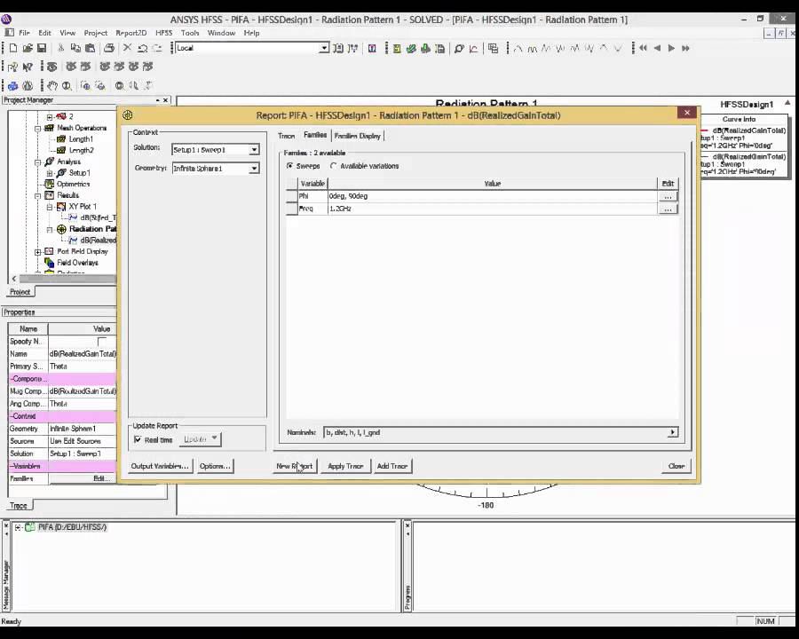 Совместное моделирование PIFA антенн в Ansys HFSS и Ansys Designer