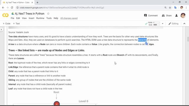 Data Structures and Algorithms with Python using Google Colab EP.7 Tree #1 ?