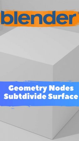 Короче говоря я начал изучать ГеометриНодс- Blender - Subtdivide Surface! #shorts #Blender