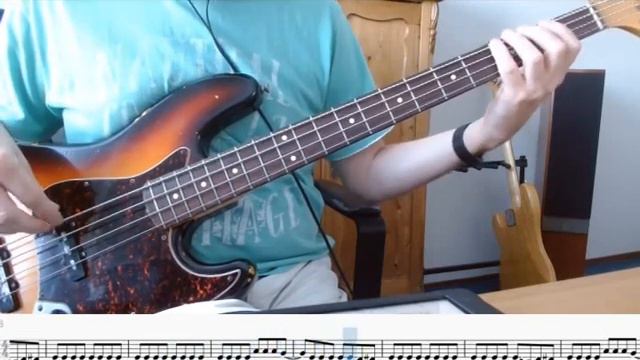 Deep Purple Smoke on the water. Bass Cover Score Tabs Chords Transcription смотреть онлайн