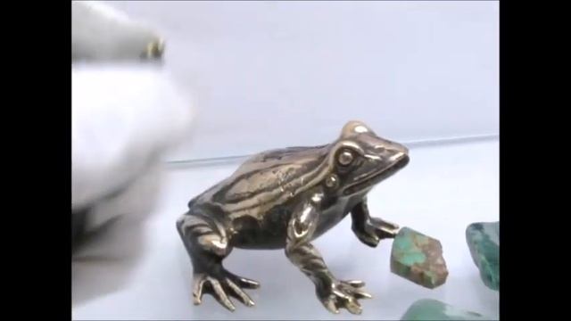 Фигурка настольная Лягушка большая и малая (бронза, латунь) декор интерьера морская тема 2474 смотреть онлайн