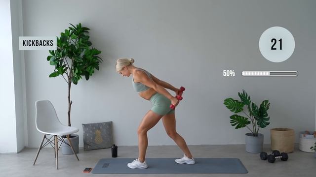 20 MIN TONED ARMS + SHOULDER Workout With Weights - No Repeat, Upper Body Dumbbell Workout