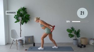 20 MIN TONED ARMS + SHOULDER Workout With Weights - No Repeat, Upper Body Dumbbell Workout