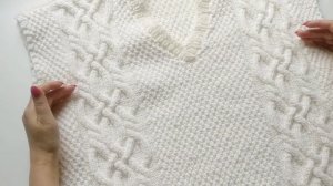 ??ПРОСТО И КРАСИВО!!! Безрукавка спицами // КРАСИВЫЙ УЗОР АРАН. ?