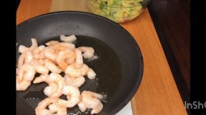 САЛАТ « МОРСКОЙ ДРАКОН» Самый Вкусный салат с креветками, на скорую руку.