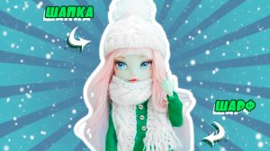 ?Как связать ШАПКУ и ШАРФ для куклы!?✨Вяжем Уютный зимний комплект формата 1:6!✨ DIY