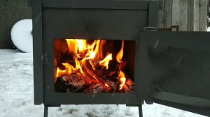 Печка для палатки "Рыбка" / Первый обжиг печи / Отдых и рыбалка с комфортом /