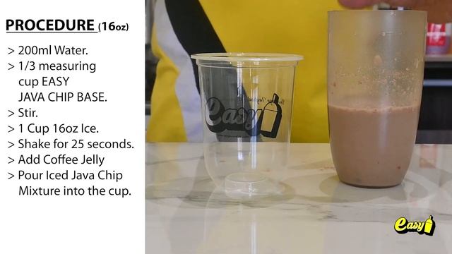 How to make Iced Java Chip drink with Coffee Jelly sinkers | EASYBRAND | смотреть онлайн