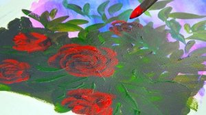 Рисуем розовый сад акварелью