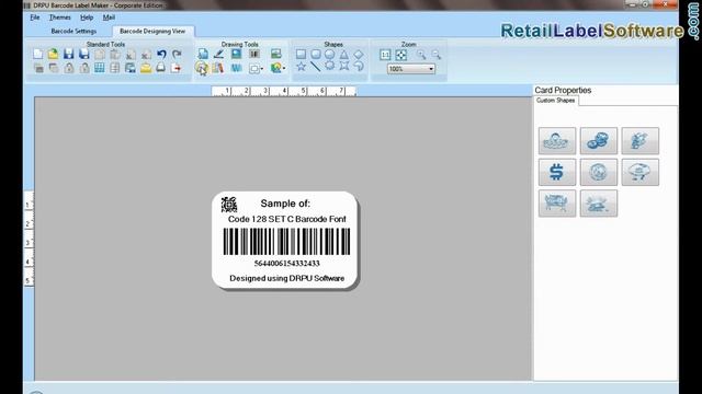 How to Design Barcode with Code 128 SET C Font using DRPU Barcode Label Maker Software.