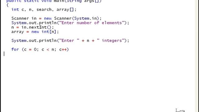 17 Linear Search in java смотреть онлайн