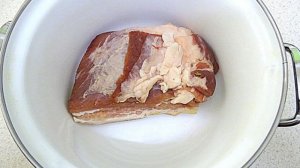 Свиная грудинка варёная