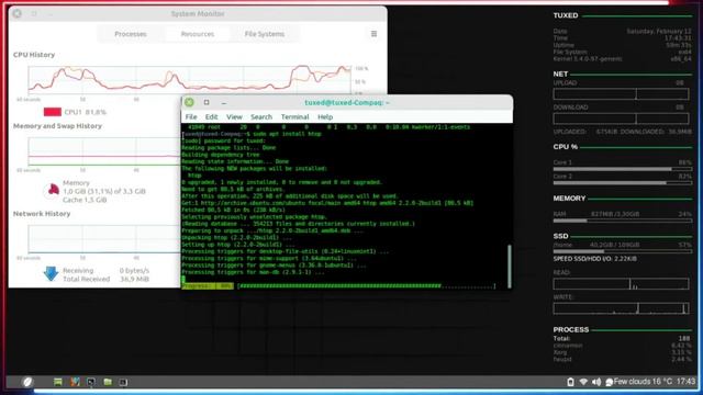 Como MONITOREAR RECURSOS | LINUX MINT | top - htop - monitor de tareas смотреть онлайн