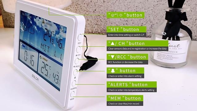 Гигрометр термометр беспроводной с внешним датчиком / метеостанция домашняя смотреть онлайн