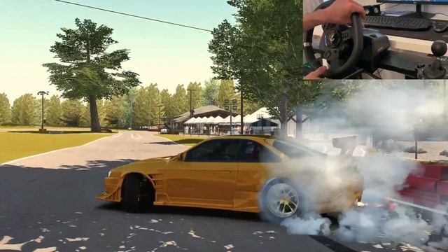 Drifting Nissan Silvia S14 w/steering Wheel Logitech g923 | Assetto Corsa | смотреть онлайн