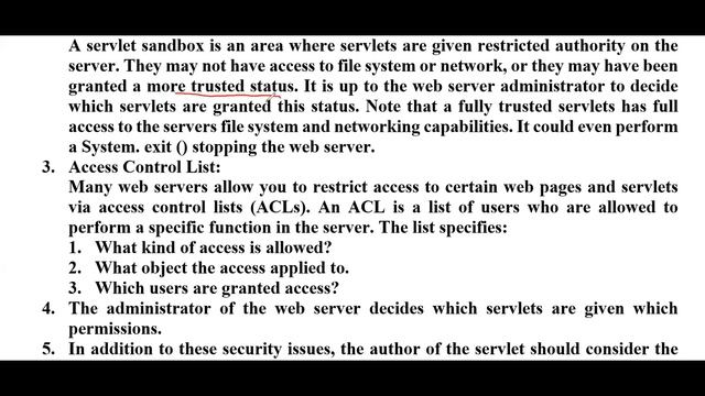 wt # 69 | Security Issues in Servlets | Acess Control List | смотреть онлайн