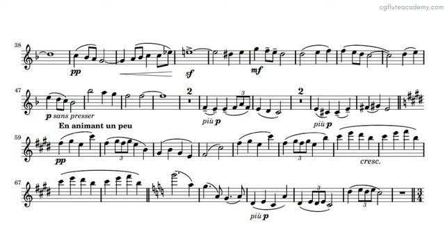 Claude Debussy – Rêverie ♩=92 (Moderate) Flute & Harp midi with metronome смотреть онлайн