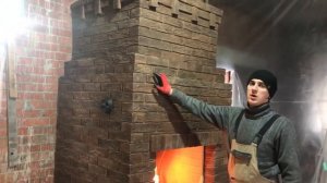 Работа открытого камина. С приточной вентиляцией