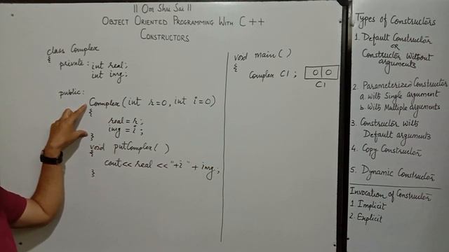 Constructors [Constructor Function with Default Arguments]