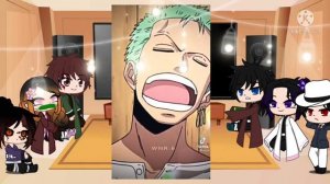 Demon Slayer react to One Piece || KNY || OP || (mainly Zoro and Luffy)